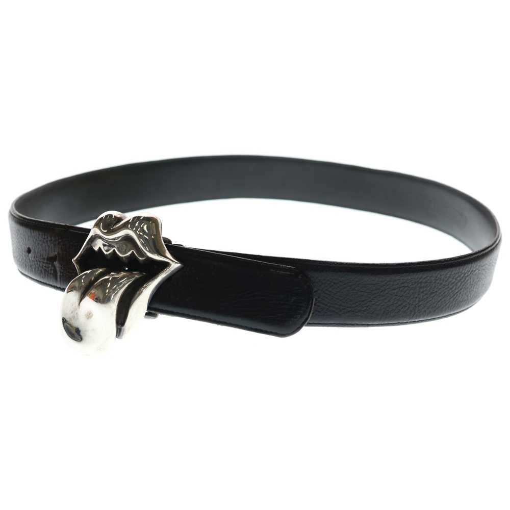 BUCKL L&T リップアンドタン バックル レザーベルト ブラック/シルバー Bランク