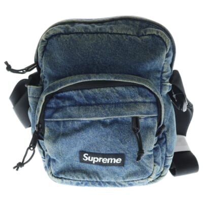 25AW Denim Shoulder Bag デニム ロゴデザイン ショルダーバッグ インディゴ Sランク