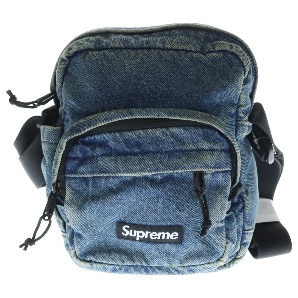 25AW Denim Shoulder Bag デニム ロゴデザイン ショルダーバッグ インディゴ Sランク