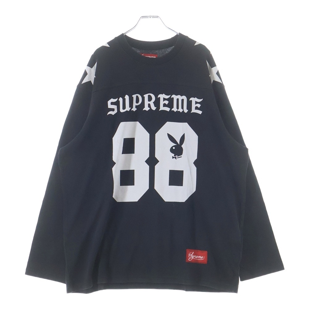 26SS Playboy L/S Football Top プレイボーイ フットボール 長袖Tシャツ ロンT カットソー ブラック Aランク