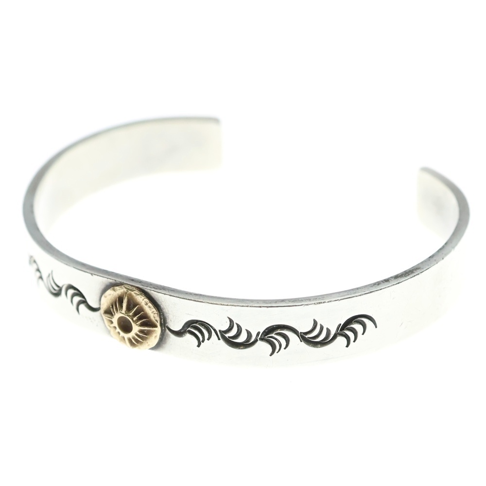 太陽神 K18プレート付き バングル シルバー B-20b Bランク