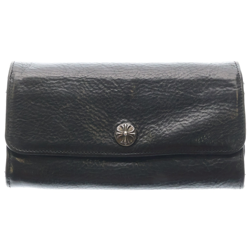 JUDY CROSS BALL ジュディ クロス ボール ボタン レザーウォレット 長財布 ブラック Bランク