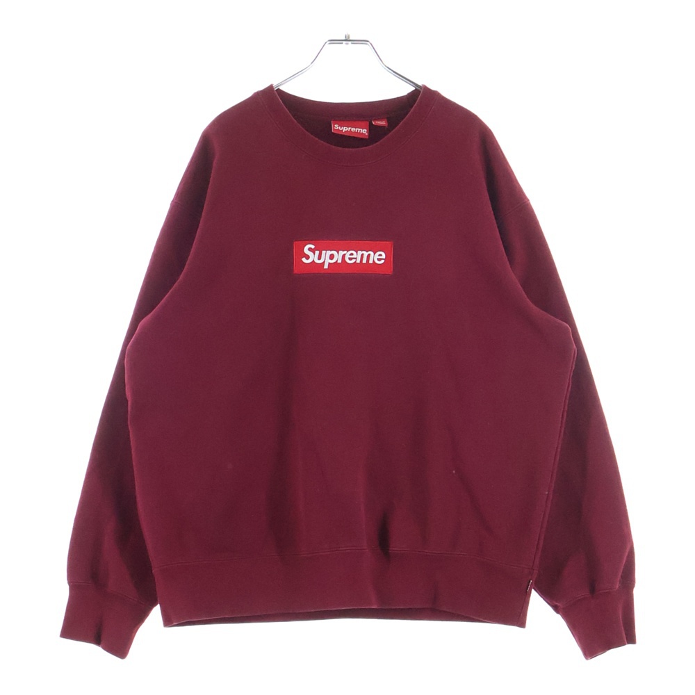 22AW Box Logo Crewneck ボックスロゴデザイン クルーネック スウェット トレーナー レッド Bランク
