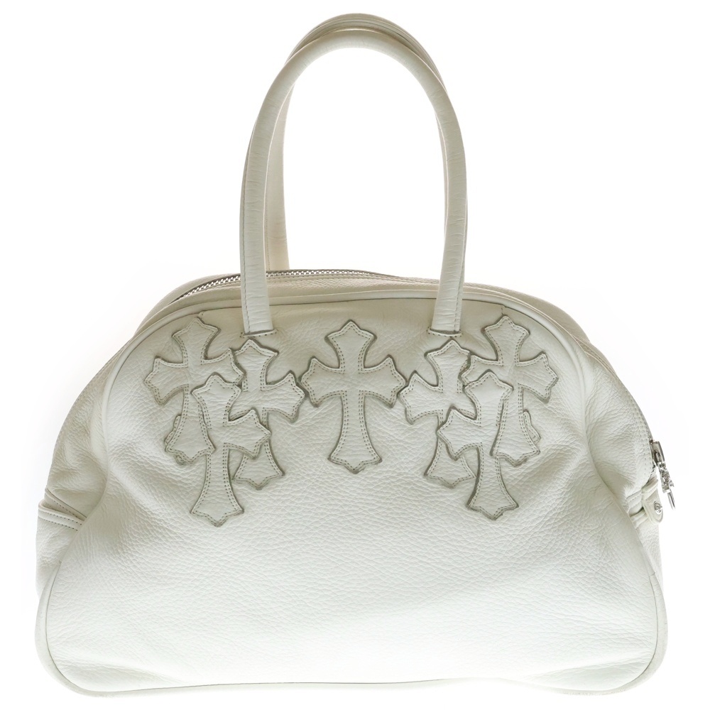 GYM MD ジムバッグ ミディアムレザーハンドバッグ ホワイト Cランク