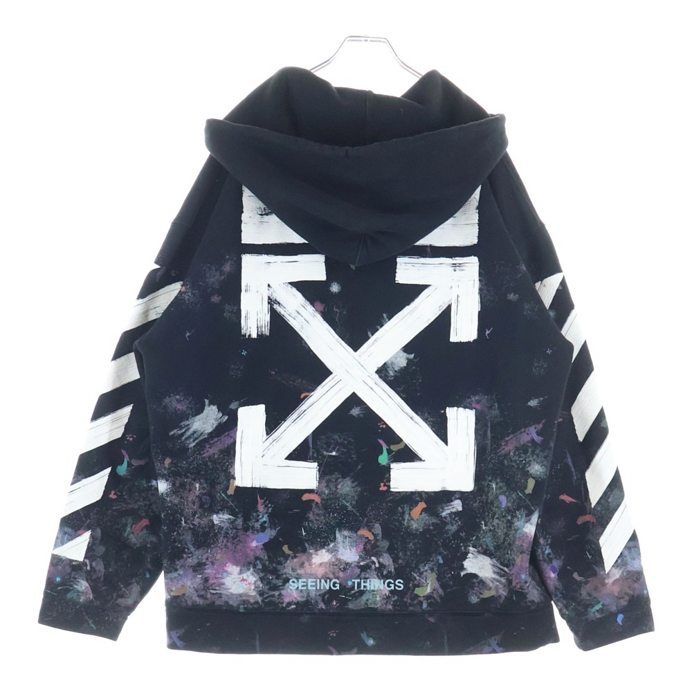 17AW Galaxy Brushed Over Hoodie ギャラクシーブラッシュド プルオーバーパーカー ブラック OMBB009F17619030 Bランク