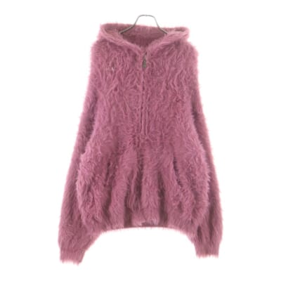 24AW フェイクファー シャギージップアップパーカー フーディー ピンク TC24KN1002 Aランク