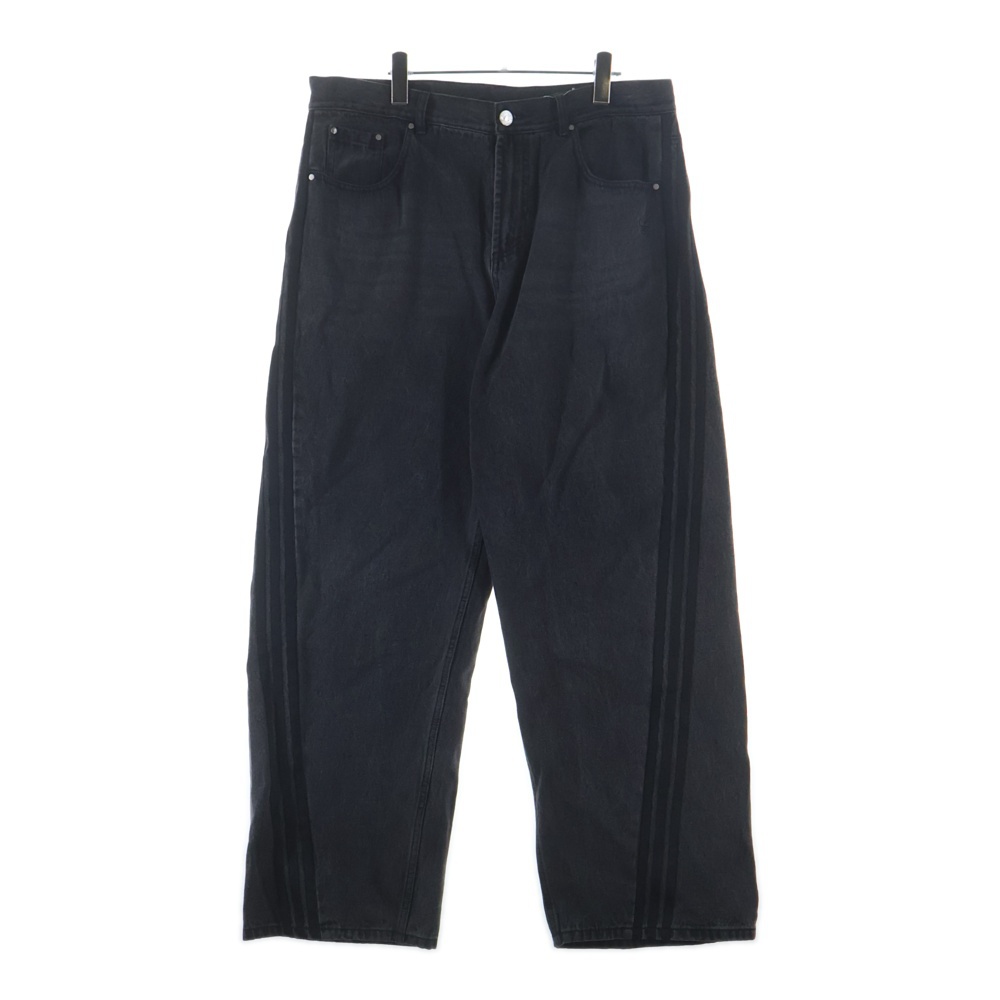 ADILENIUM Loose-fit Denim Pants アディレニウム ルーズフィット デニムパンツ ブラック JY6291 Aランク