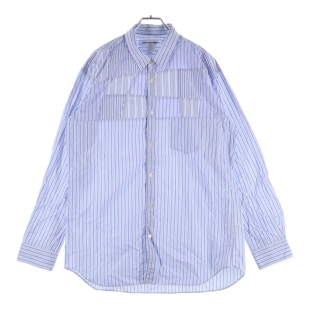 21SS Big Silhouette Cotton Shirt ビッグシルエットコットンシャツ 長袖シャツ ブルー FG-B076 Bランク