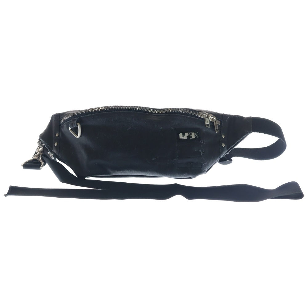 21SS BUMBAG ロゴデザイン マルチポケット バムバック ブラック Bランク