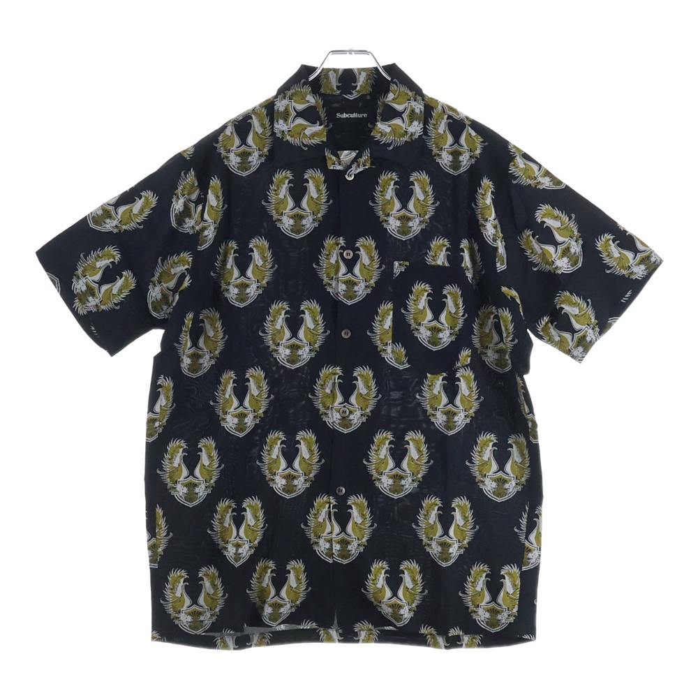 Rayon Aloha Shirt レーヨンアロハシャツ 半袖シャツ ブラック SCSH-S2407 Aランク