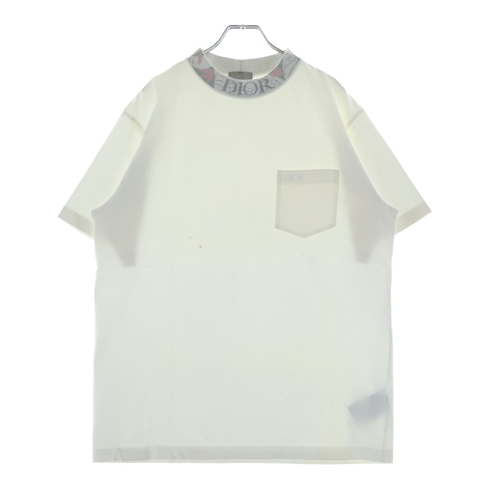 【ディオール】 オブリーク テリーコットン ポロシャツ M ネイビー Dior Oblique T-Shirt, Relaxed Fit Navy Blue Cotton Terry | DIOR