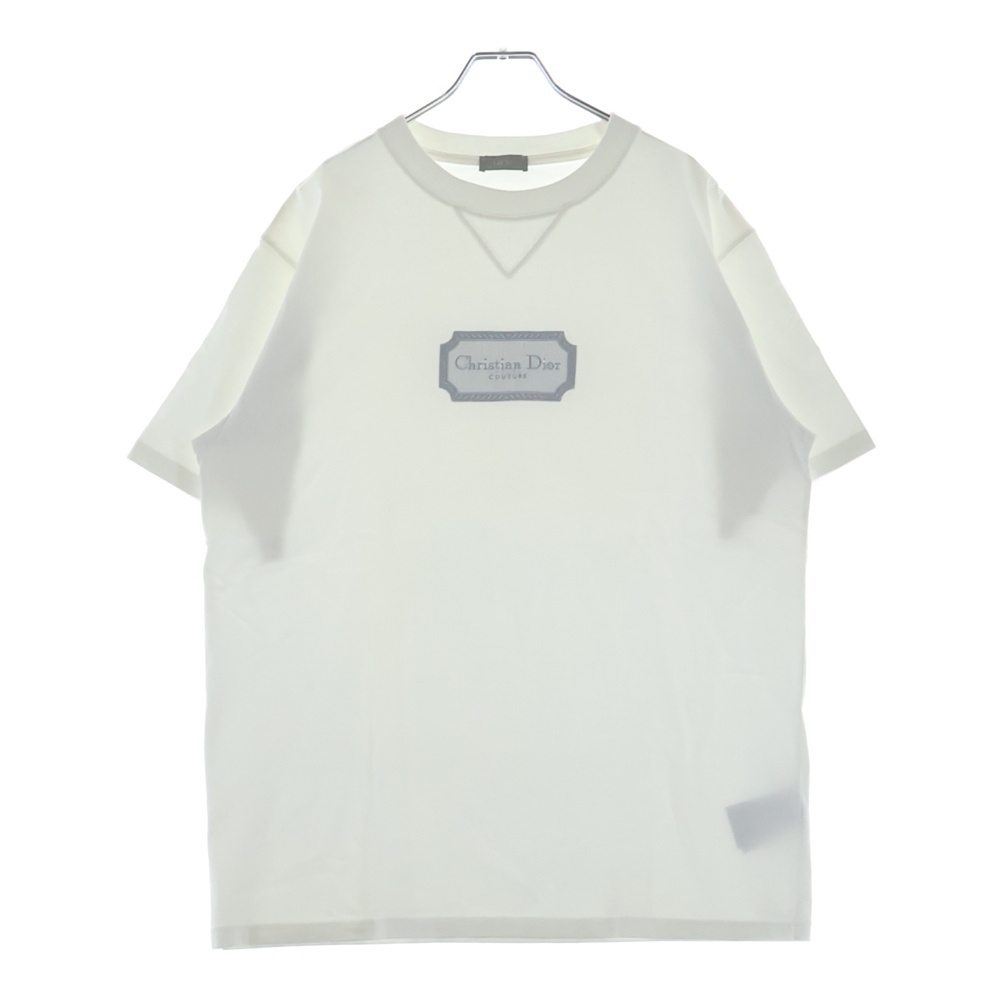 ロゴ刺繍 半袖Tシャツ カットソー ホワイト 24DJ685A0554 Aランク