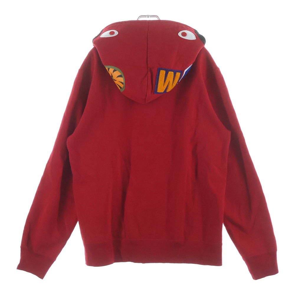 SHARK ZIP UP HOODIE シャーク ジップアップパーカー スウェット レッド 001ZPI201003M Aランク