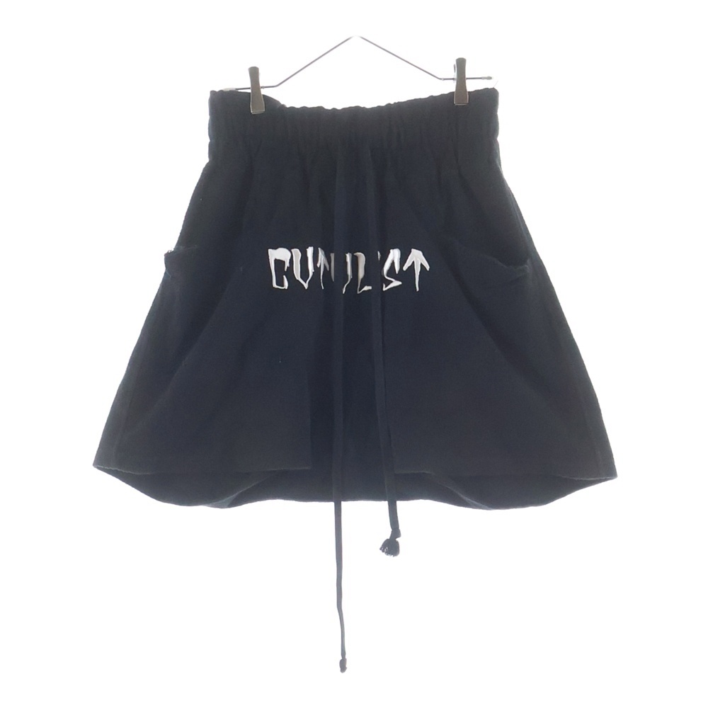 Inside Out Embroidered Half Sweatpants インサイドアウトエンブロイデッドハーフスウェットパンツ ロゴ刺繍ハーフサルエルパンツ 2401050401 ブラック Bランク