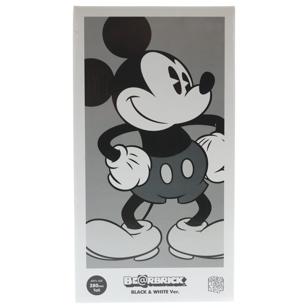 BE@RBRICK MICKEY MOUSE BLACK & WHITE Ver. ベアブリック ミッキーマウス 400% ブラック/ホワイト Sランク