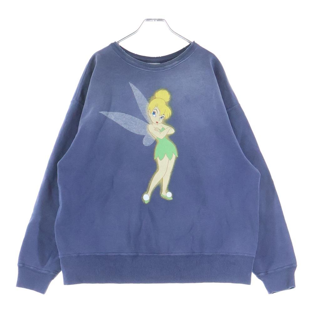 26SS ディズニー ティンカーベル ヴィンテージ加工 スウェット トレーナー SM-MK-0000-C80 Bランク