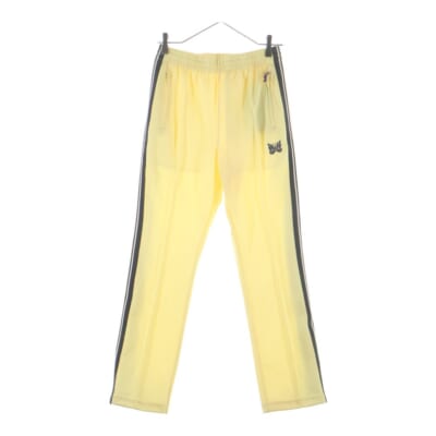 ×STUDIOUS TRACK PANT サイドライン ロゴ刺繍 トラックパンツ イエロー MR445 Sランク
