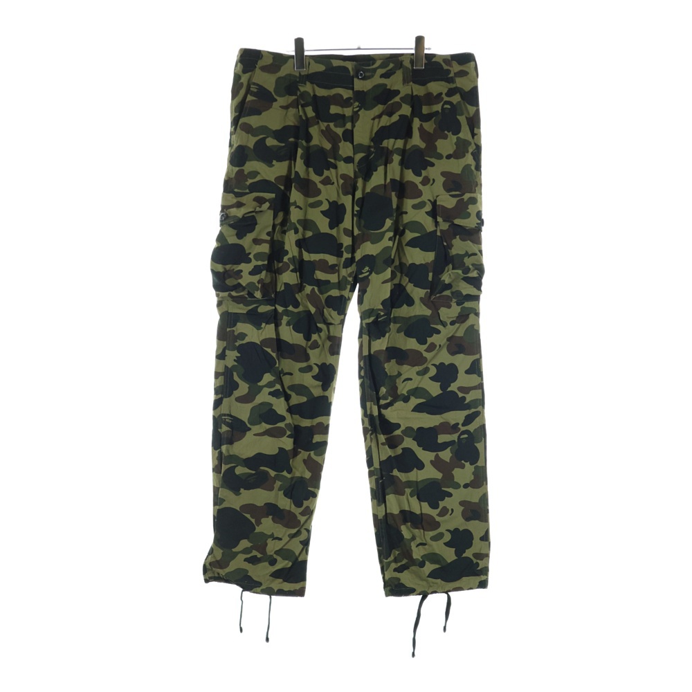 1ST CAMO REGULAR FIT 6 POCKET PANTS エイプカモ 迷彩 総柄 レギュラー カーゴパンツ カーキ 001PTH801017M Bランク