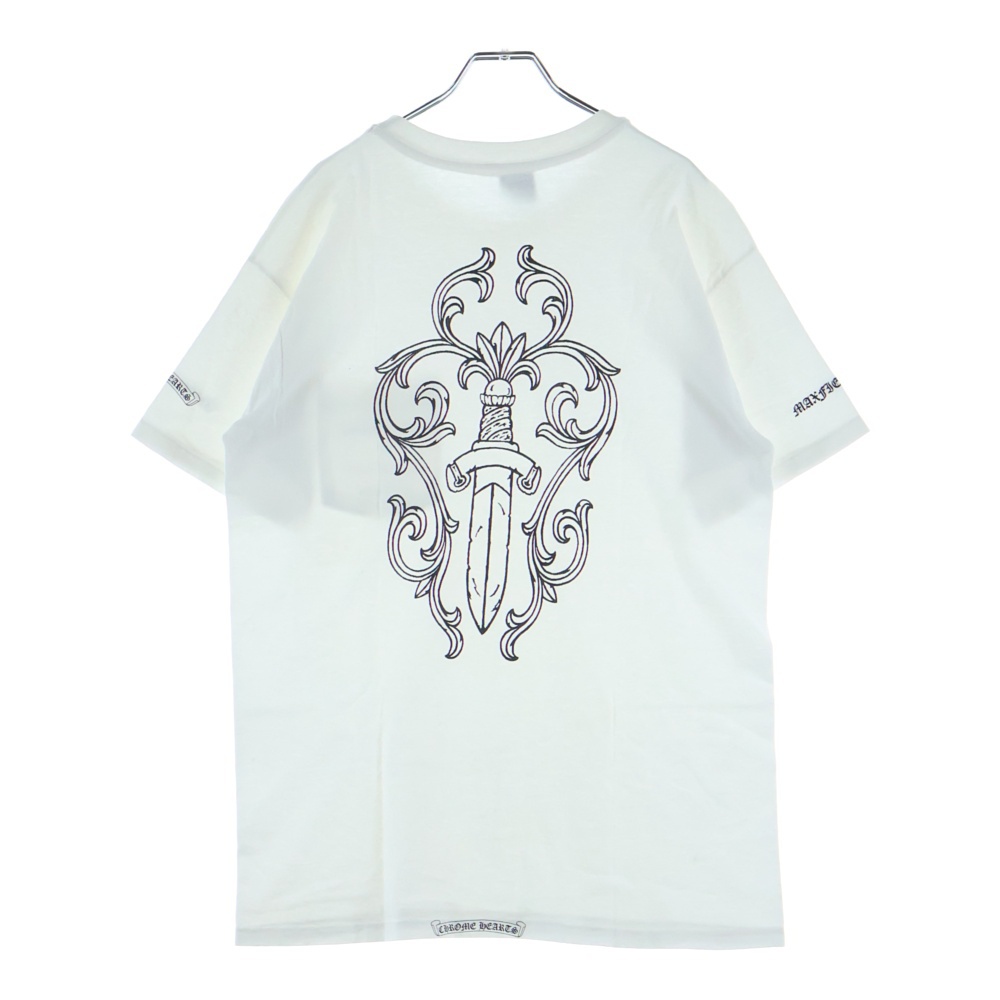 OLD ×MAX FIELD SCRL LABEL VINE DAGGER S/S TEE オールド マックスフィールド スクロールラベル ヴァインダガー 両面プリント 半袖Tシャツ Bランク