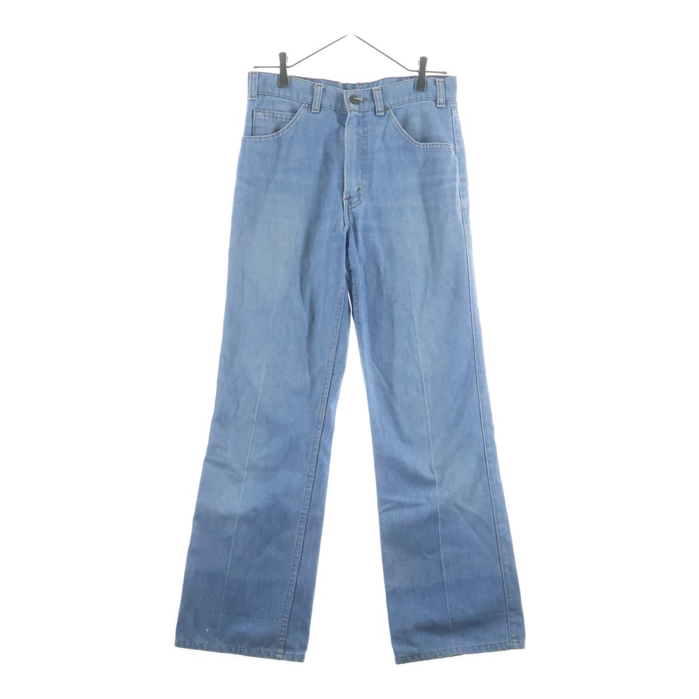 70-80s VINTAGE 317 ボタン裏33 42TALON ジップフライ ブーツカット フレア デニムパンツ インディゴ Bランク