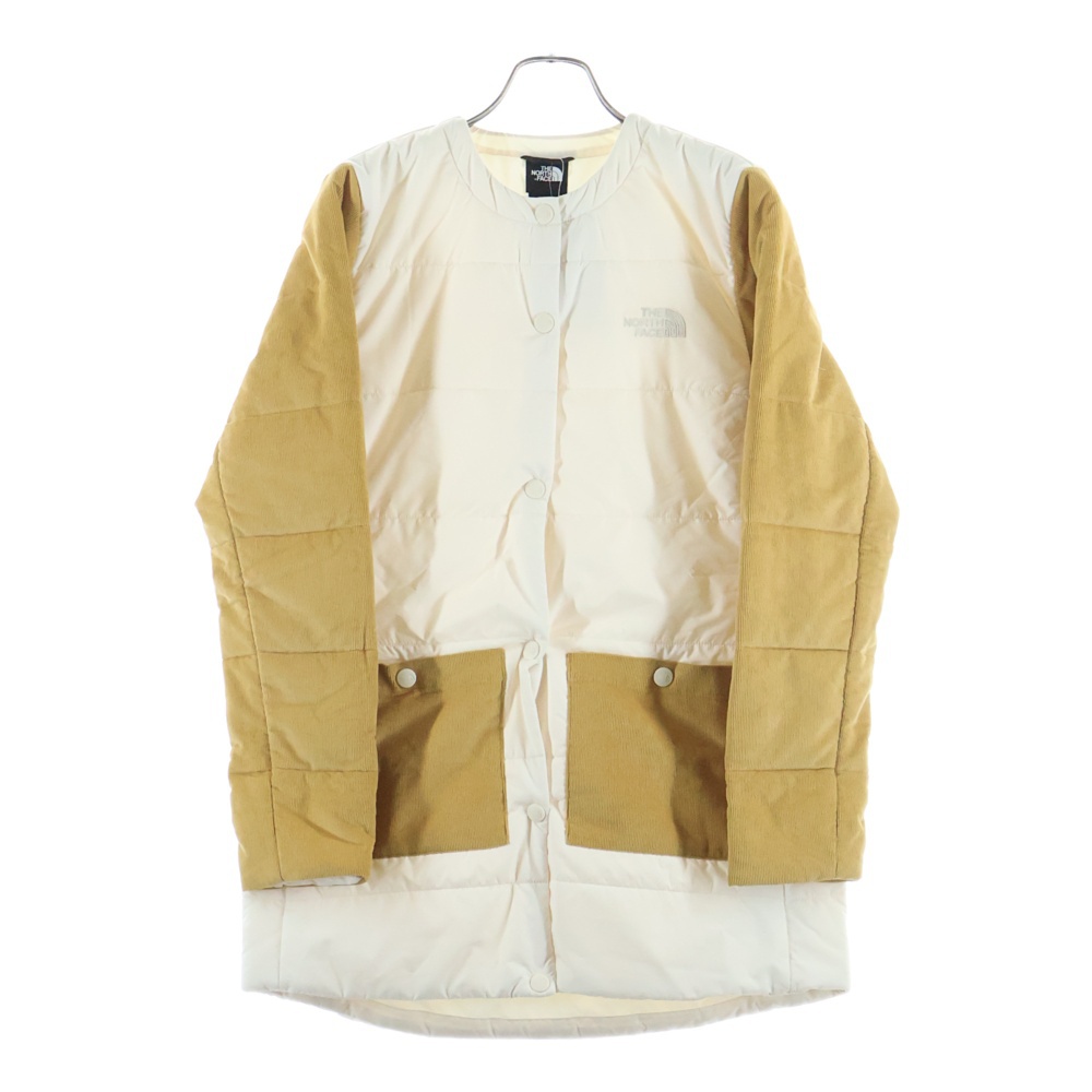 W COLLARLESS SYNTH JKT ウィメンズ コーデュロイ切替 ノーカラー ブルゾンジャケット NF0A7ZWE Sランク
