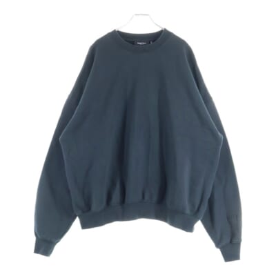 バックリフレクトロゴ クルーネック スウェットトレーナー ブラック Bランク