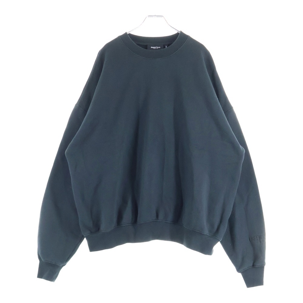 バックリフレクトロゴ クルーネック スウェットトレーナー ブラック Bランク