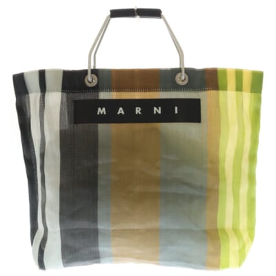 フラワーカフェ ストライプ トートバッグ マルチカラー Aランク