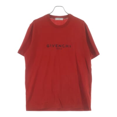 ヴィンテージロゴ デストロイ加工ロゴ プリント 半袖Tシャツカットソー BM70KC3002 レッド Bランク