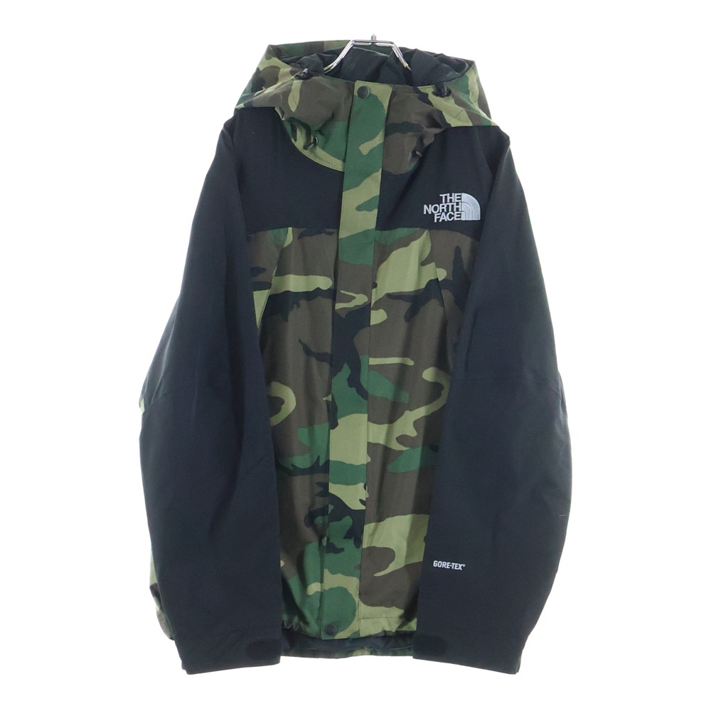 NOVELTY MOUNTAIN JACKET 迷彩 ナイロン ノベルティージャケット ブラック/カーキ NP61545 Bランク