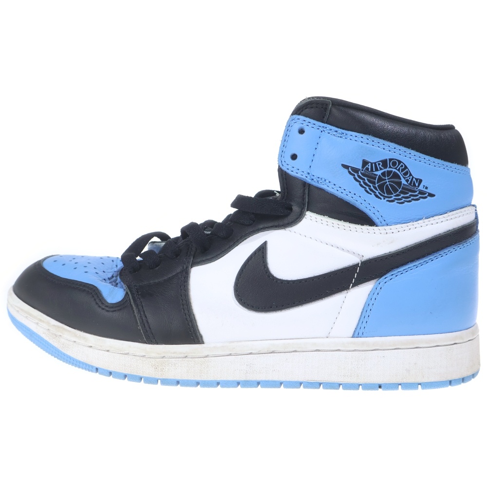 AIR JORDAN 1 RETRO HI OG UNIVERSITY BLUE DZ5485-400 エアジョーダン1ハイOG ユニバーシティブルー ハイカットスニーカー ホワイト/ブルー US9/27cm Bランク