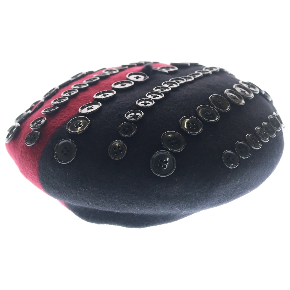 25SS xKIJIMATAKAYUKI Two tone Beret ツートーン ベレー帽 ブラック/レッド sa.0020SS25 Bランク