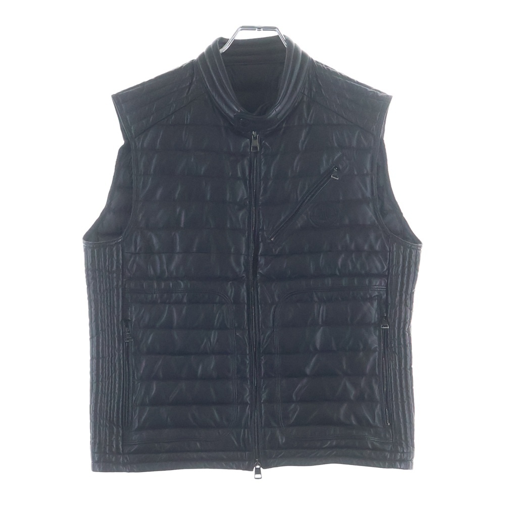 17SS ダウン切替 レザーベスト ブラック C10914394785 Bランク
