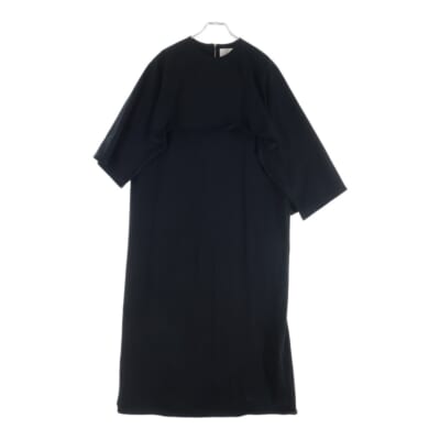 24SS DRESS W/CAPE ケープデザインコットンドレスワンピース ブラック レディース J03CT0368 Sランク