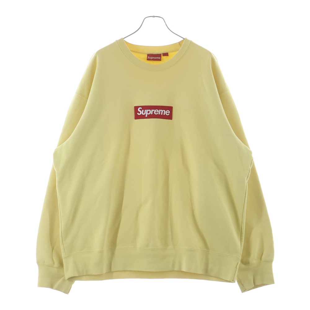 22AW Box Logo Crewneck ボックスロゴ クルーネック スウェットトレーナー イエロー Bランク