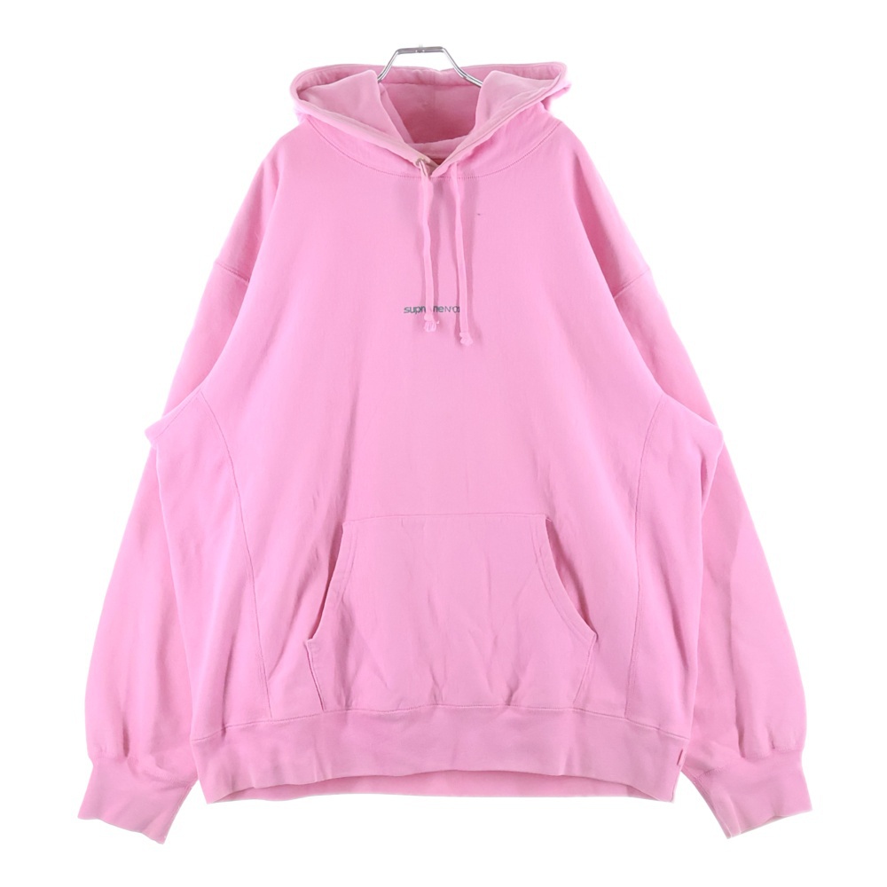 21AW Number One Hooded Sweatshirt フロントロゴ スウェット フーディー プルオーバーパーカー ピンク Bランク