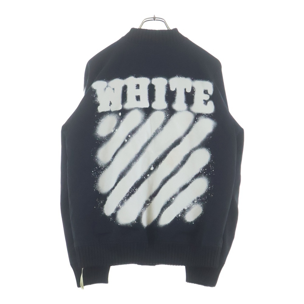 17SS SPRAY VARSITY JACKET スプレーデザイン ヴァーシティージャケット ブラック Bランク