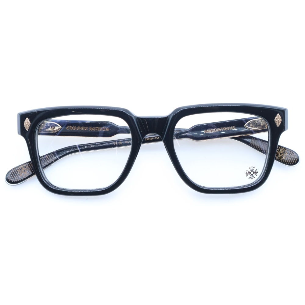 AMBIDIXTROUS BK-18KGP ウェリントンフレーム クリアレンズ メガネ 眼鏡 アイウェア ブラック/ゴールド Aランク