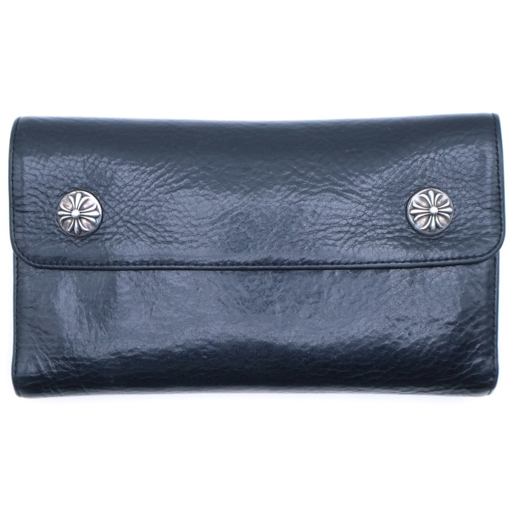 WAVE ウェーブ レザーウォレット 財布 ブラック BCA375 Aランク