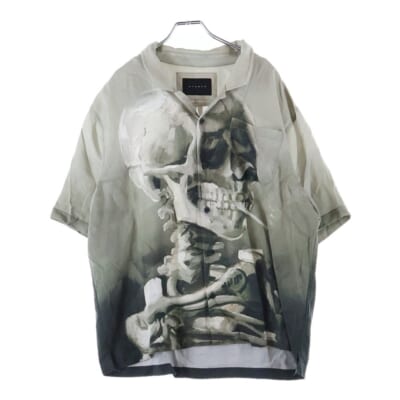 Van Gogh Camp Collar オープンカラー半袖シャツ M3817BD グレー Bランク