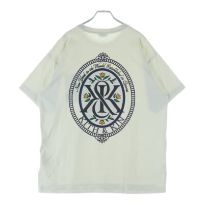 25SS QUEENS CREST TEE プリント半袖Tシャツカットソー ホワイト Bランク