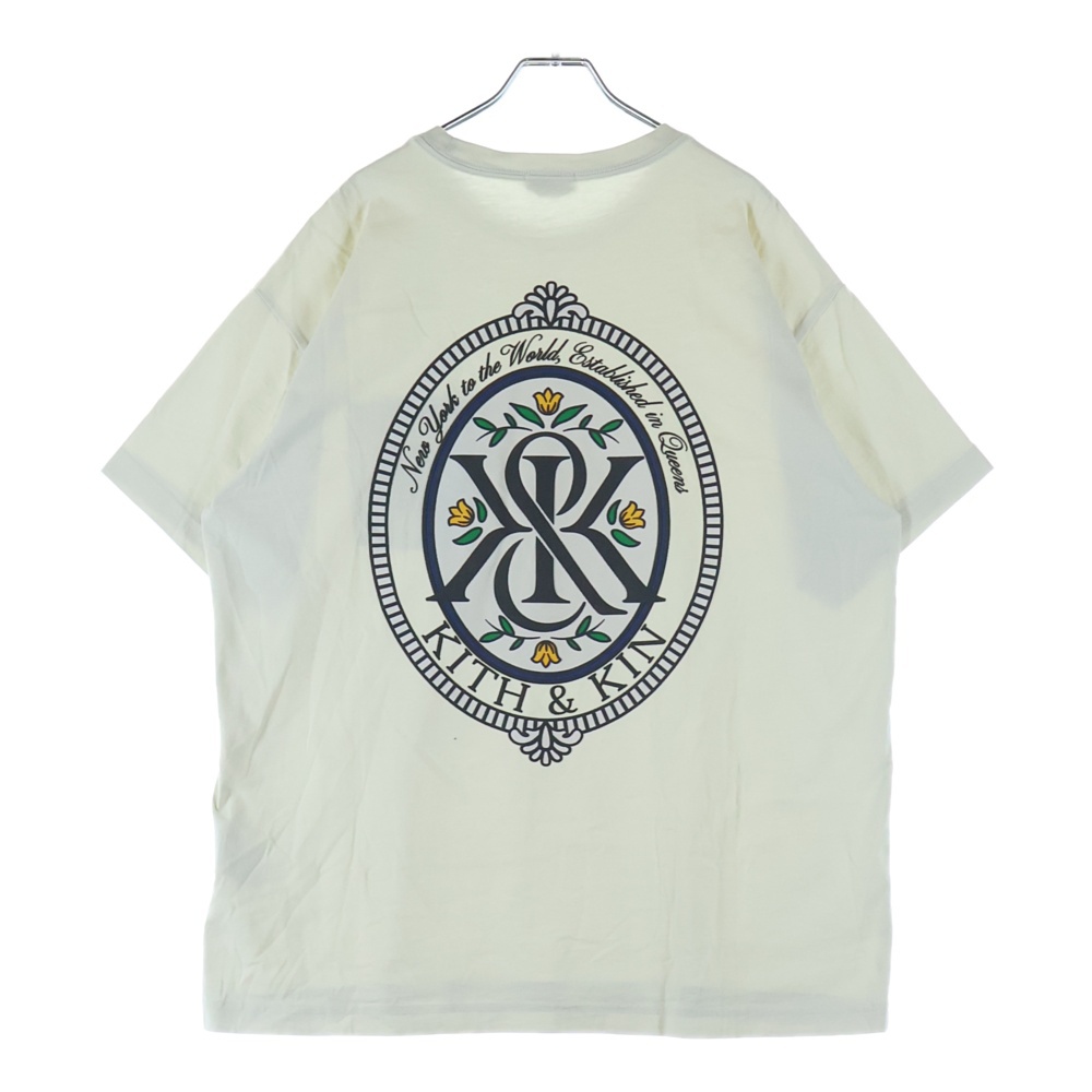 25SS QUEENS CREST TEE プリント半袖Tシャツカットソー ホワイト Bランク