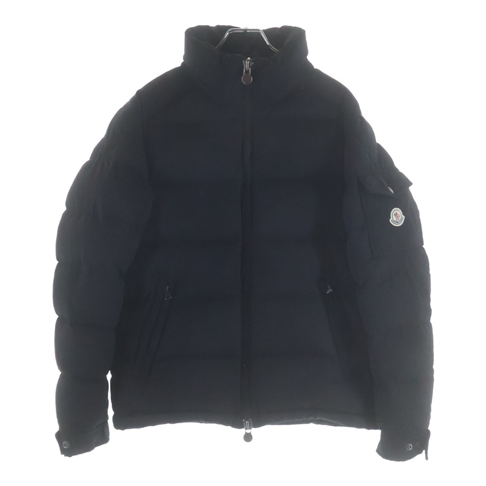 MONTGENEVRE モンジュネーブル アームロゴデザイン ジップアップ ダウンジャケット ブラック D20914033805 Bランク