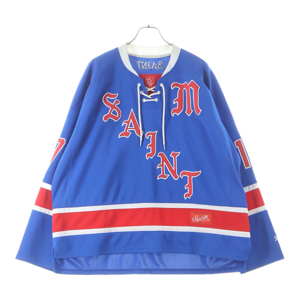 LS TEE GAMESHIRT ロゴワッペン 長袖Tシャツ ゲームシャツ ブルー SM-S23-0000-034 Bランク