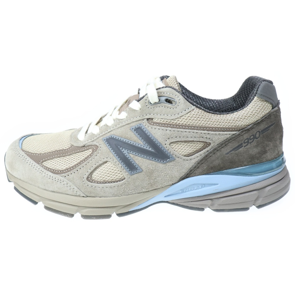 ×AURALEE U990AR4 スウェード ローカットスニーカー ベージュ US8.5/26.5cm Bランク