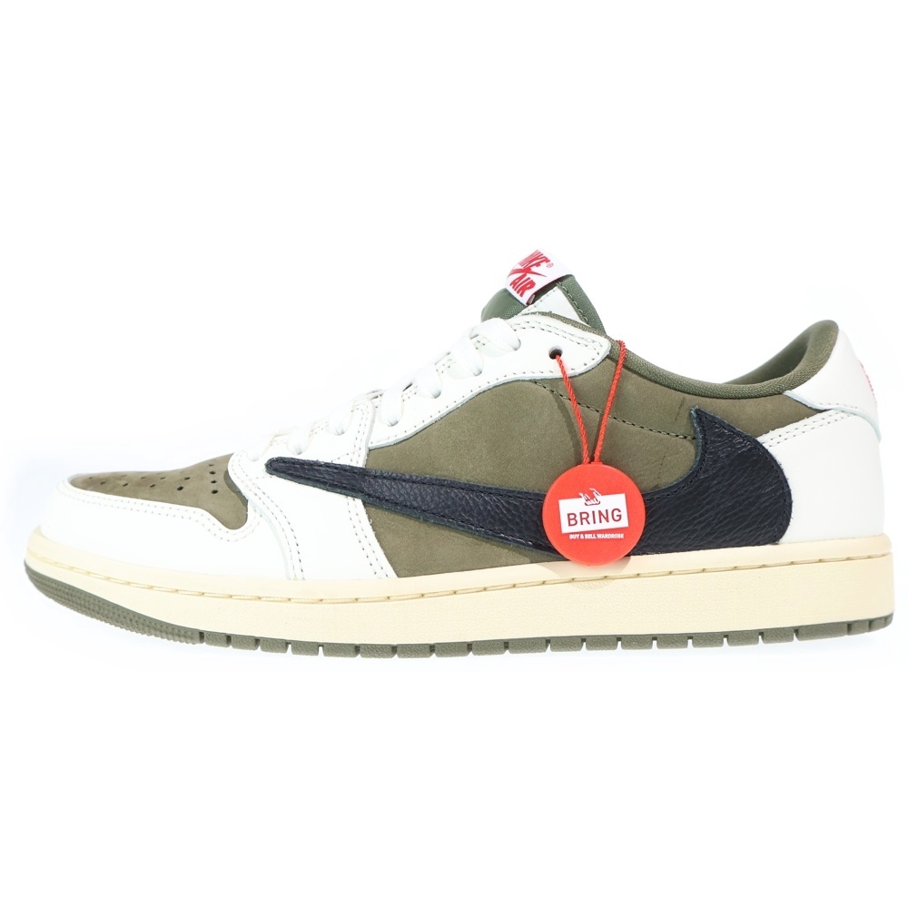 ×TRAVIS SCOTT AIR JORDAN 1 LOW OG SP REVERSE OLIVE トラヴィススコット エアジョーダン1 リバースオリーブ ローカットスニーカー DM7866-200 Aランク