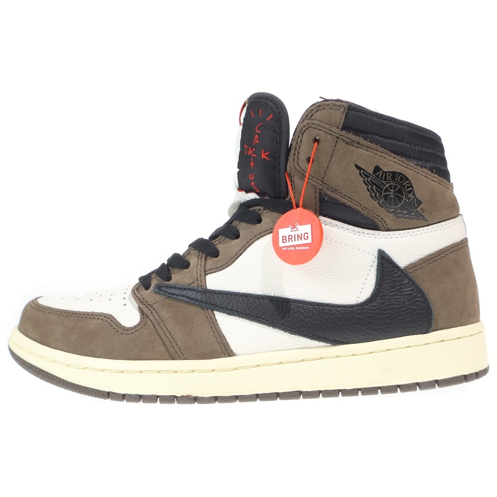 ナイキ×トラヴィススコット エアジョーダン1 レトロ ハイカットスニーカー ナイキ ×TRAVIS SCOTT AIR JORDAN 1 RETRO HIGH OG TS SP CD4487-100