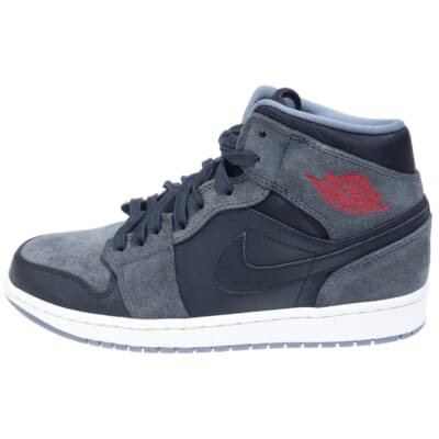 AIR JORDAN 1 MID ANTHRACITE 554724-018 エアジョーダン1 アンスラサイト ミッドカットスニーカー US10/28.0cm ブラック/グレー Sランク