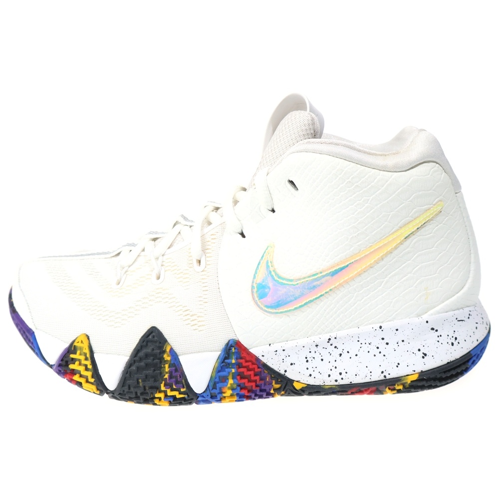 KYRIE 4 NCAA 943807-104 カイリー 4 ハイカットスニーカー US9/27.0cm ホワイト Bランク