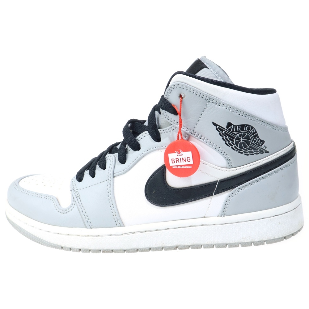 AIR JORDAN 1 MID SMOKE GREY 554724-092 エアジョーダン 1 スモークグレー ミッドカットスニーカー US9/27.0cm グレー Bランク